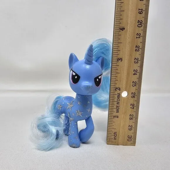 My Little Pony G4 Trixie Lulamoon 3" Brushable Curious Pose Glitter Stars 2016 - Picture 6 of 12